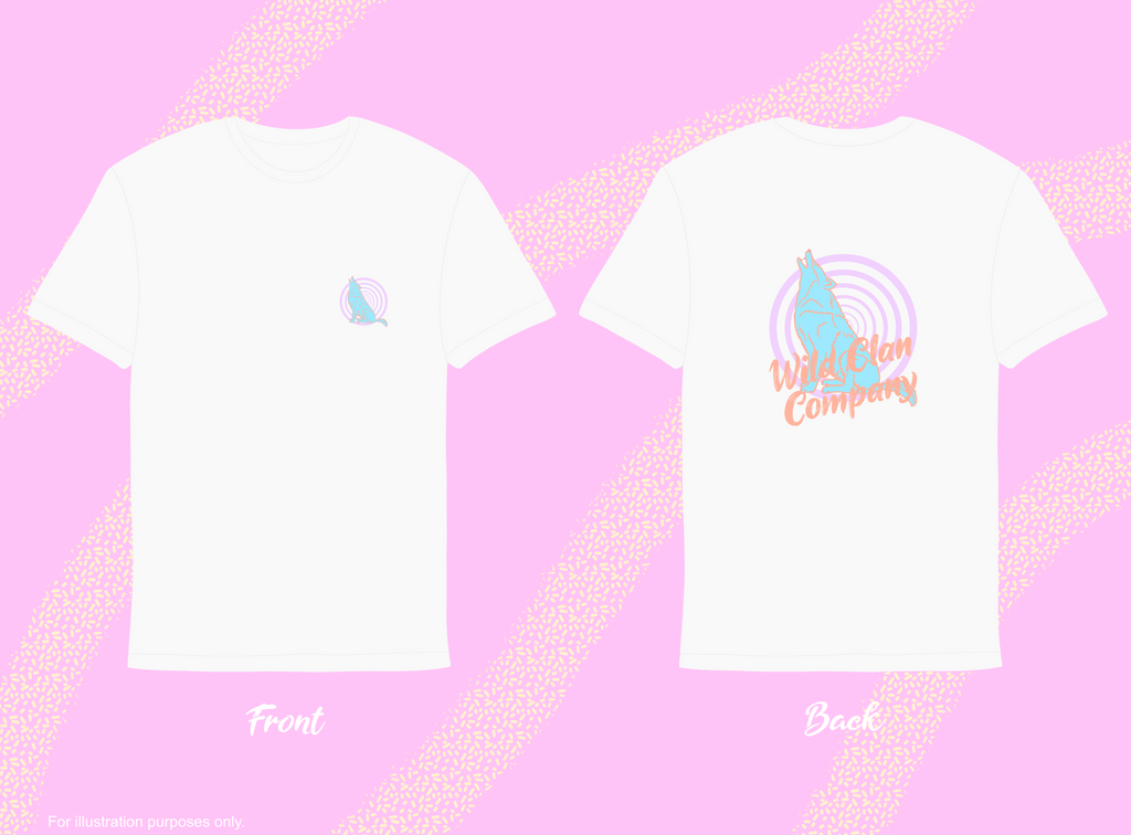 Blue Mooncall Wolf T-shirt